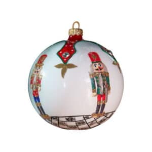 Ludwig julekugle hvid 12 cm