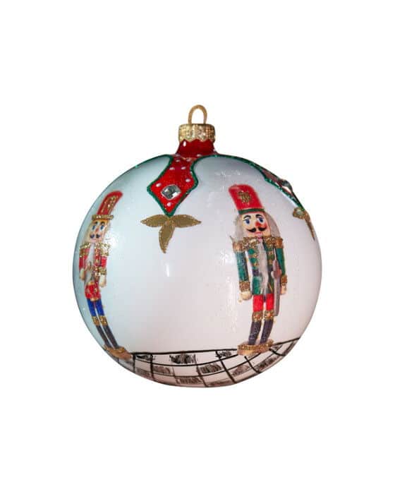 Ludwig julekugle hvid 12 cm