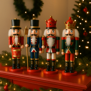 Nøddeknækker figurer i Træ - 24 cm - 4 forskellige figurer - - Model 1